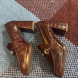 Sezane heeled loafers 39 bnwot